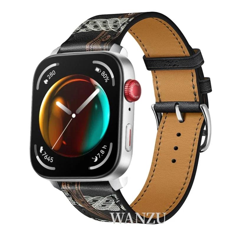 High-end Leather Strap For Huawei Watch Fit 5 Pro/4 Pro Sports Comfortable Breathable Bracelet Huawei Fit 5/4/3 Correa Accessory