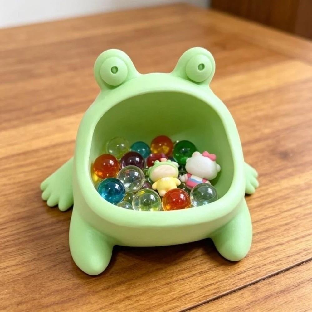Caja de Almacenamiento Rana Boca Grande Adornos Soporte para Anillos Plato Creativo para Joyería Bandeja Regalo