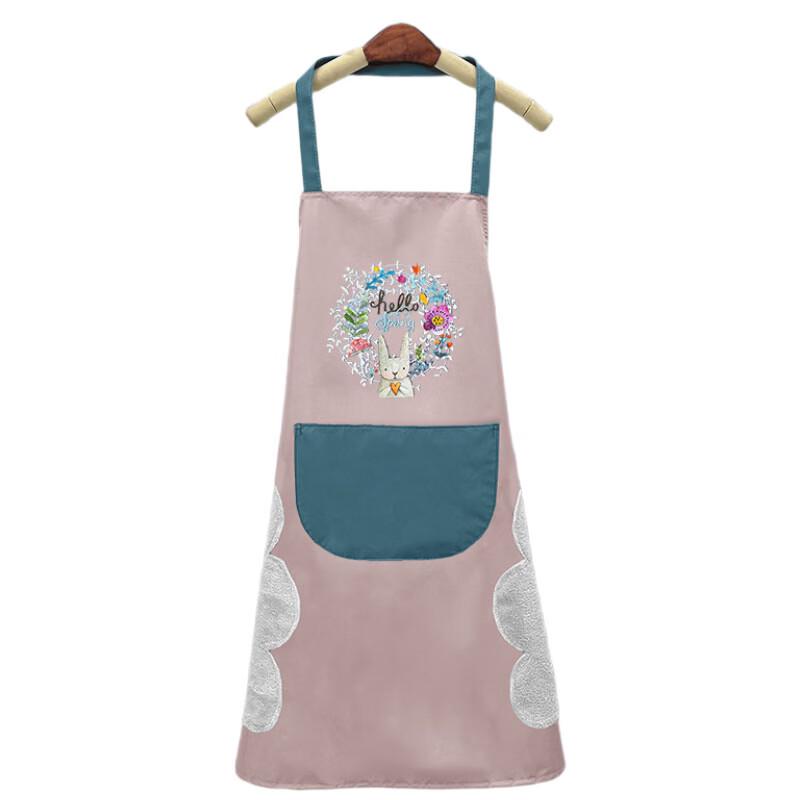 Waterproof Oil-Proof Kitchen Apron with Hand Wiping Towel