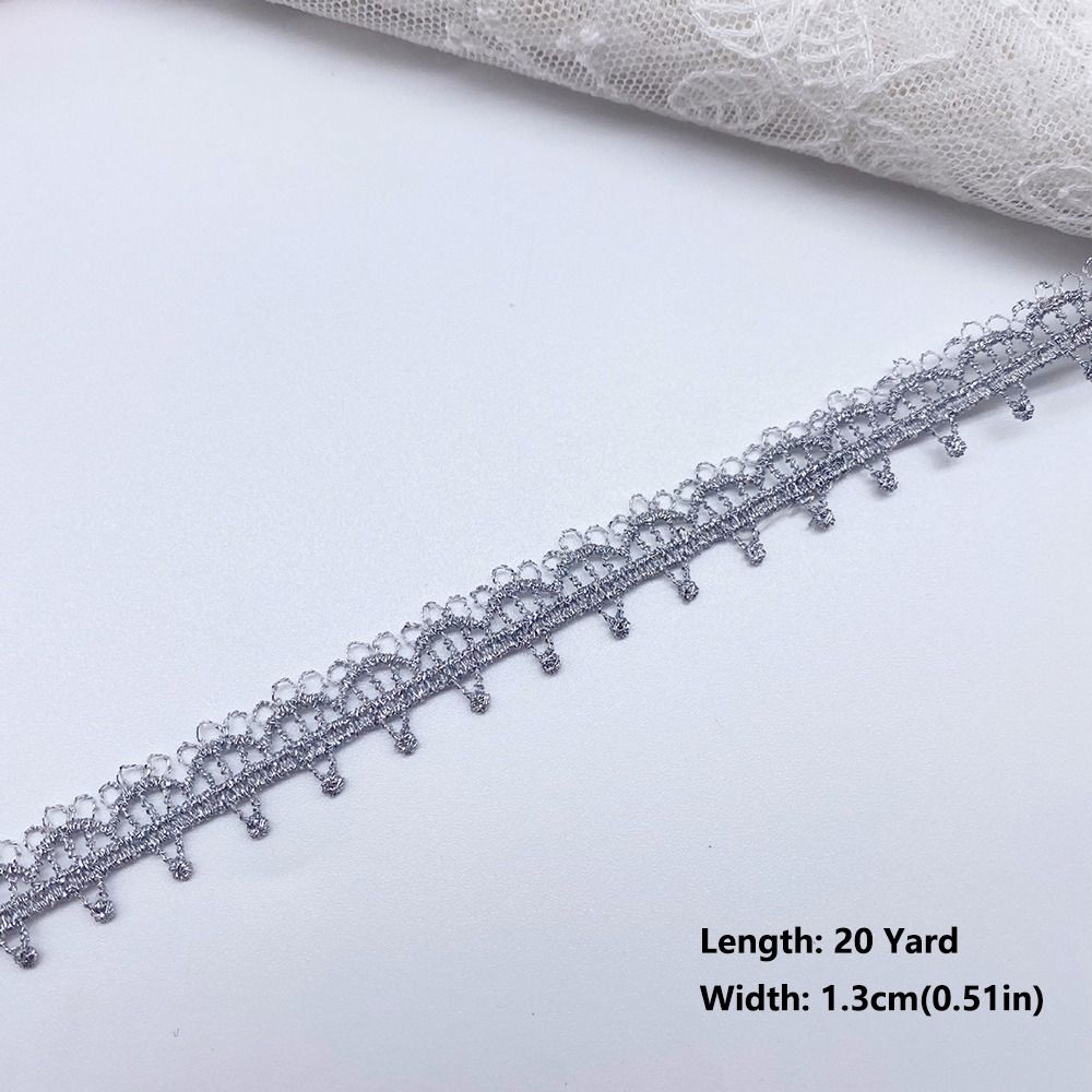 20Yards 1.3cm Wide Embroidered Lace Trim Purl Garment Trim  Children's Clothing Accessories