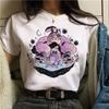 T-shirts Women Anime Print Grunge Loose Steampunk Tee Gothic Female Harajuku Summer Clothing E-Girl Kawaii Y2k Aesthetic Top