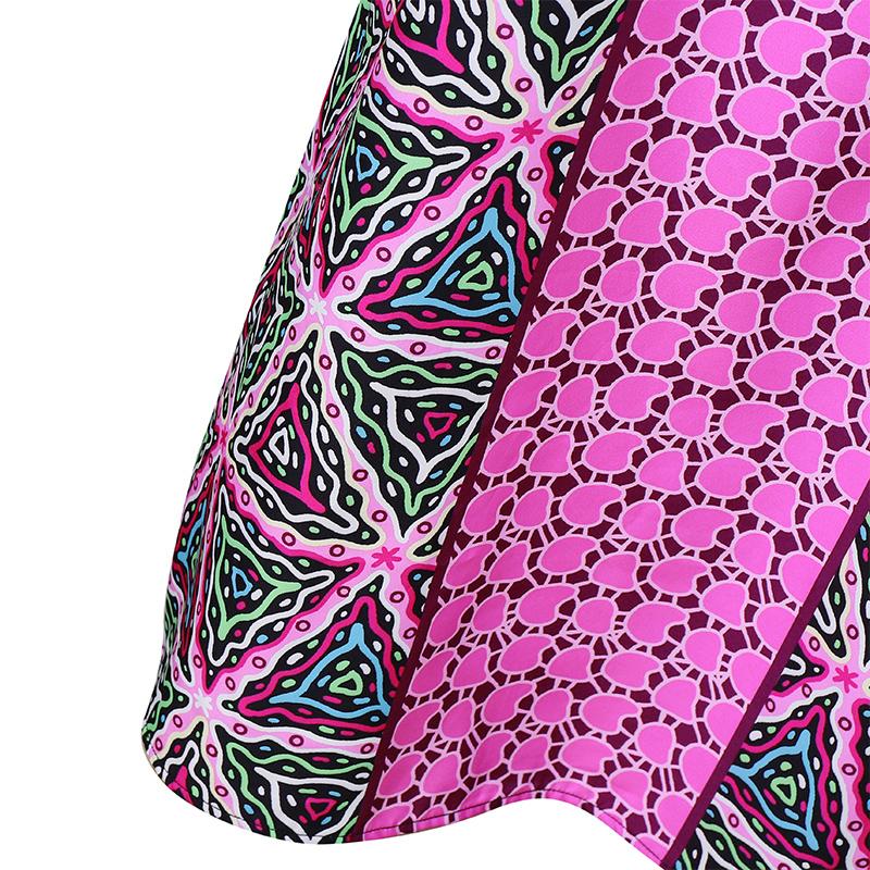 Kleider für Damen in Übergröße mit V-Ausschnitt, langen Ärmeln, Spitze und Blumendruck