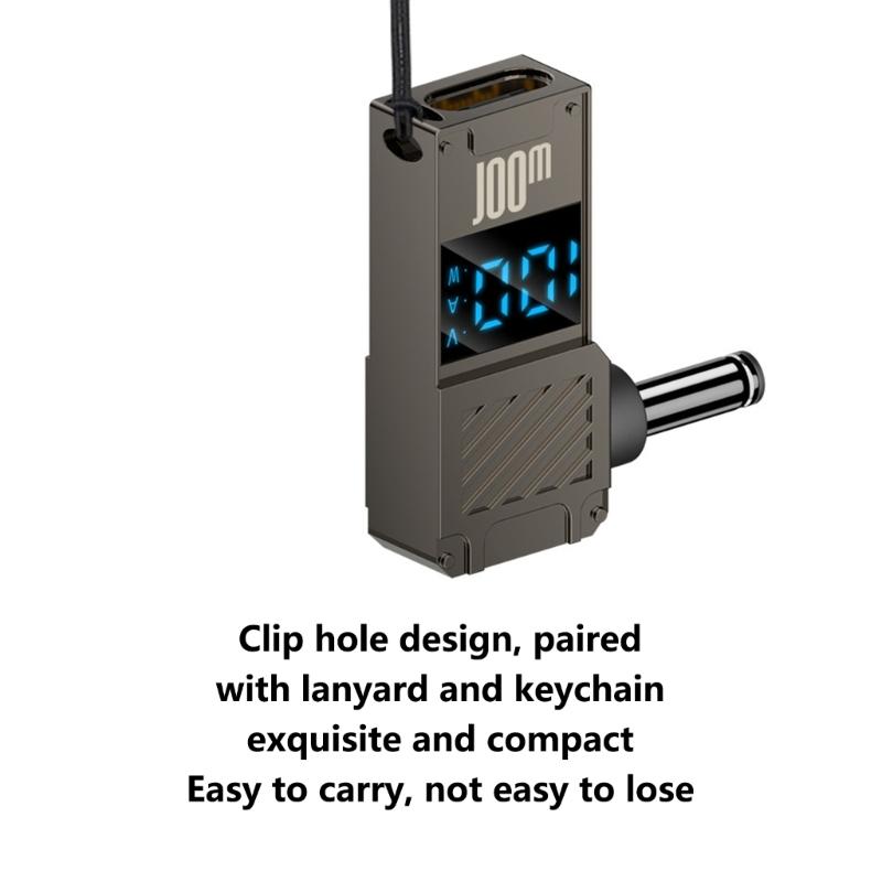 USB C auf Gleichstrom 100W PD Typ C Buchse auf Stecker Verbinder Mit Digitalanzeige für Monitore Spannungen Strom Leistung