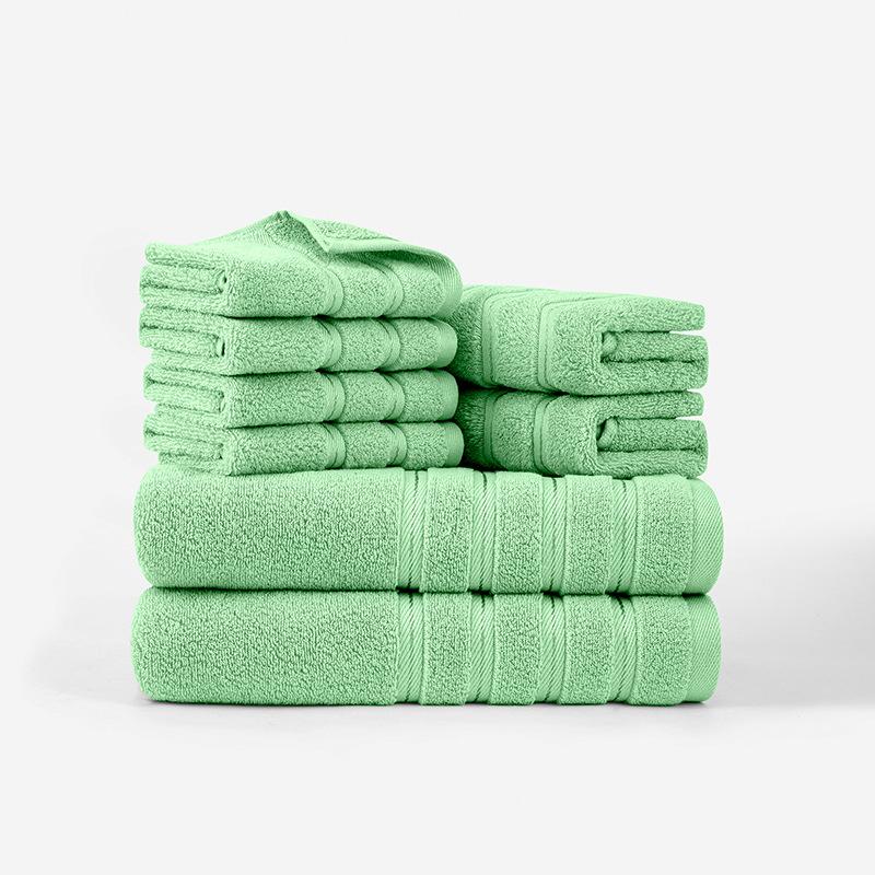 Plain Cotton Eight-piece Set of Towels 22 Towels 4 Square Towels, Promotional Embroidery Available