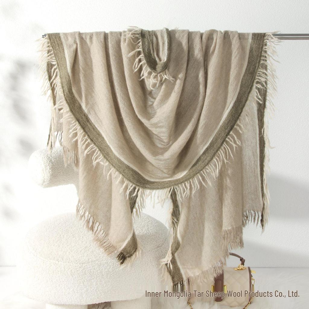 100% Pure Cashmere Knit Scarf: Women's Fashionable Warm Winter Shawl