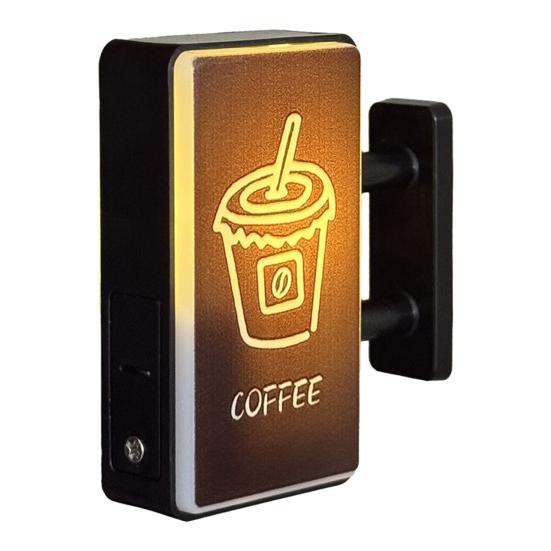 

Coffee Lamp Refrigerator Magnet 3D Vintage Coffee Shop Light Fridge Magnet Cabinet Locker Whiteboard Decoration Coffee Lovers G
