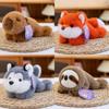 Sloth Capybara Husky Fox Raccoon Animal Plush Toy Doll Kids Room Gift Decoration