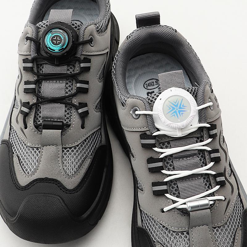 New Round Shoelace Swivel Buckle Laces Automatic Shoe Laces Tennis Sneakers No Tie Shoelaces Adults Kids Unisex Shoe Accessorie