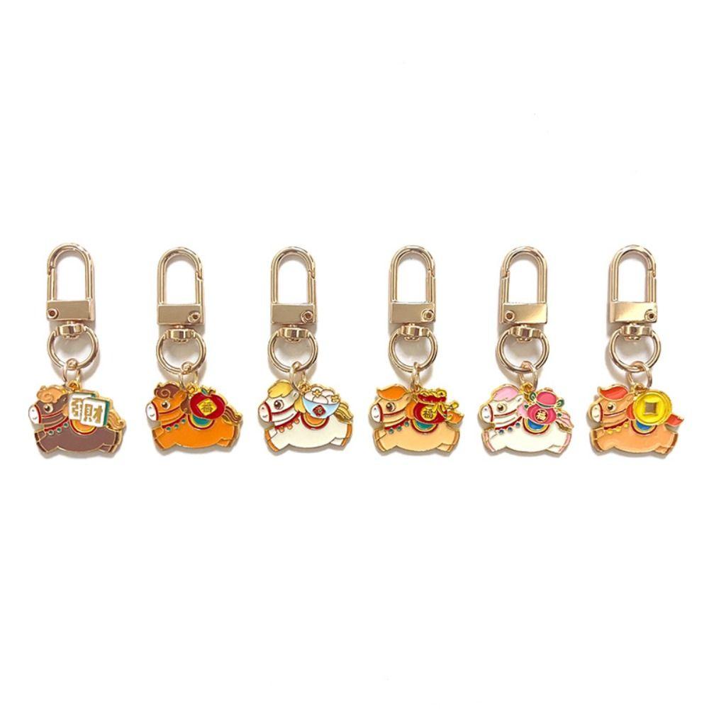 Cartoon Style Zodiac Pony Pendant Bag Hanging Charms Year Horse Lucky Mascot  Accessory
