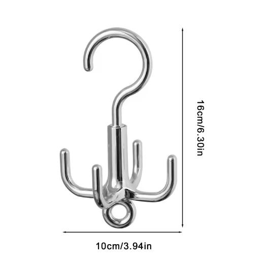 

Multifunctional Rotating Clothes Hook Four Claw Rotary Hook Bag Tie Scarf Scarf Coat And Hat Hanger Plastic Storage Hook