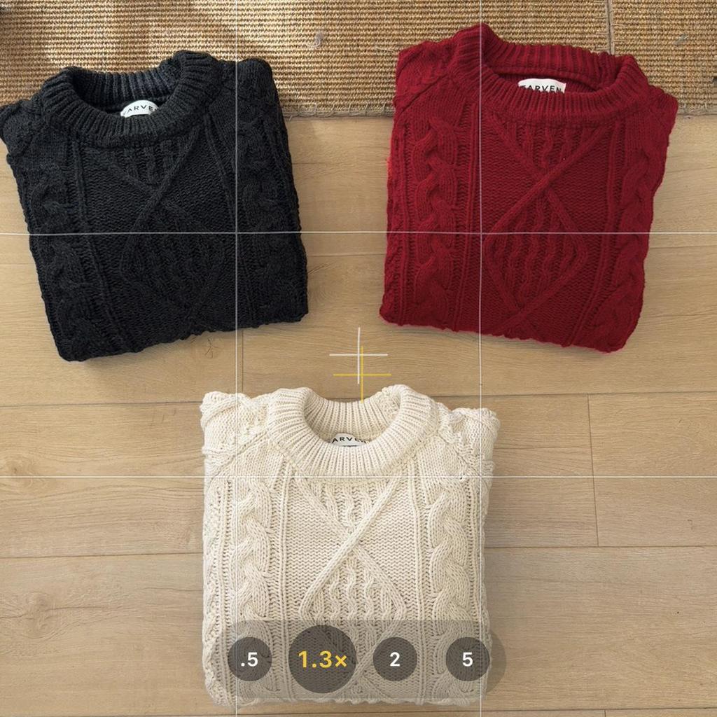 Women's Korean Niche Cozy Autumn/Winter Cable Knit Round Neck Loose Pullover Sweater
