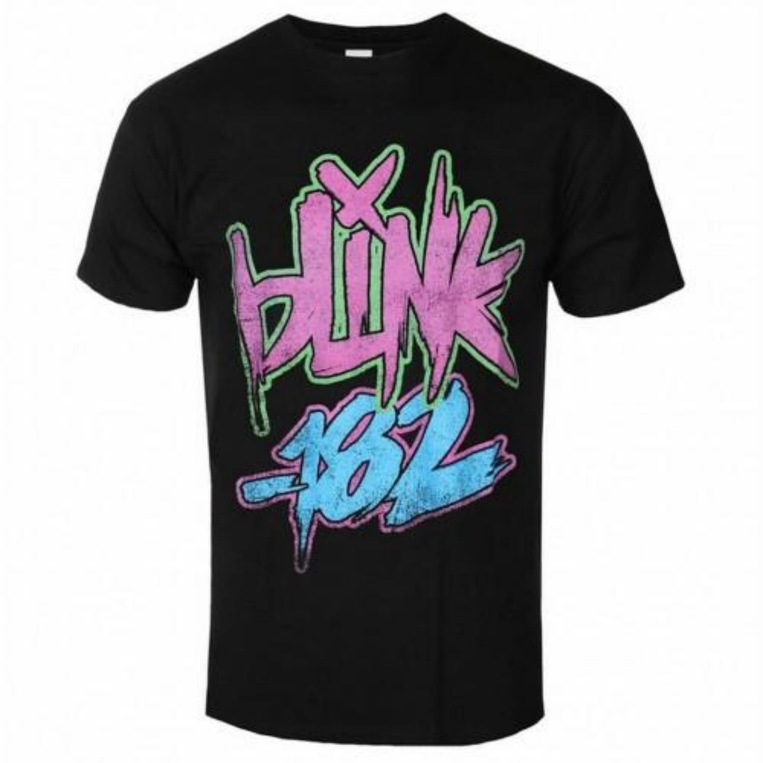 Blink 182 Unisex Adult Neon Logo T-Shirt S чёрный