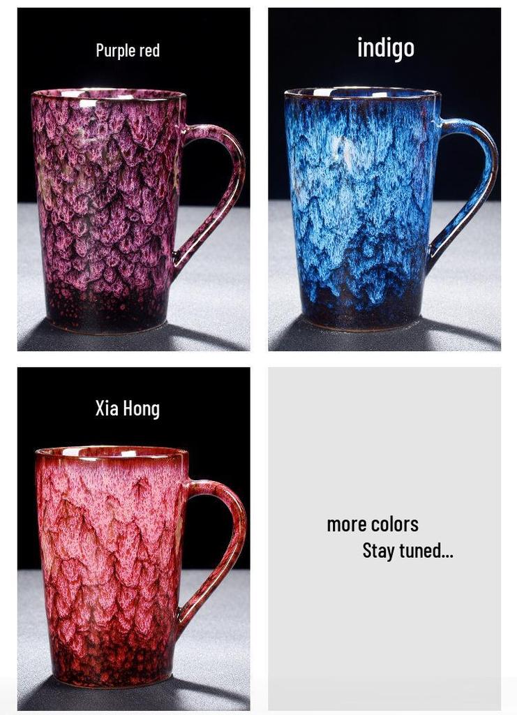 Creative Ceramic Jianzhan Color-Changing Mug - Versatile Tea, Coffee, or Water Cup for Home and Office