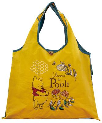 Prairie Dog Disney Embroidered Tote Bag, 2-Way Nylon Bag, Foldable, Large Capacity, for Adults (Winnie the Pooh)