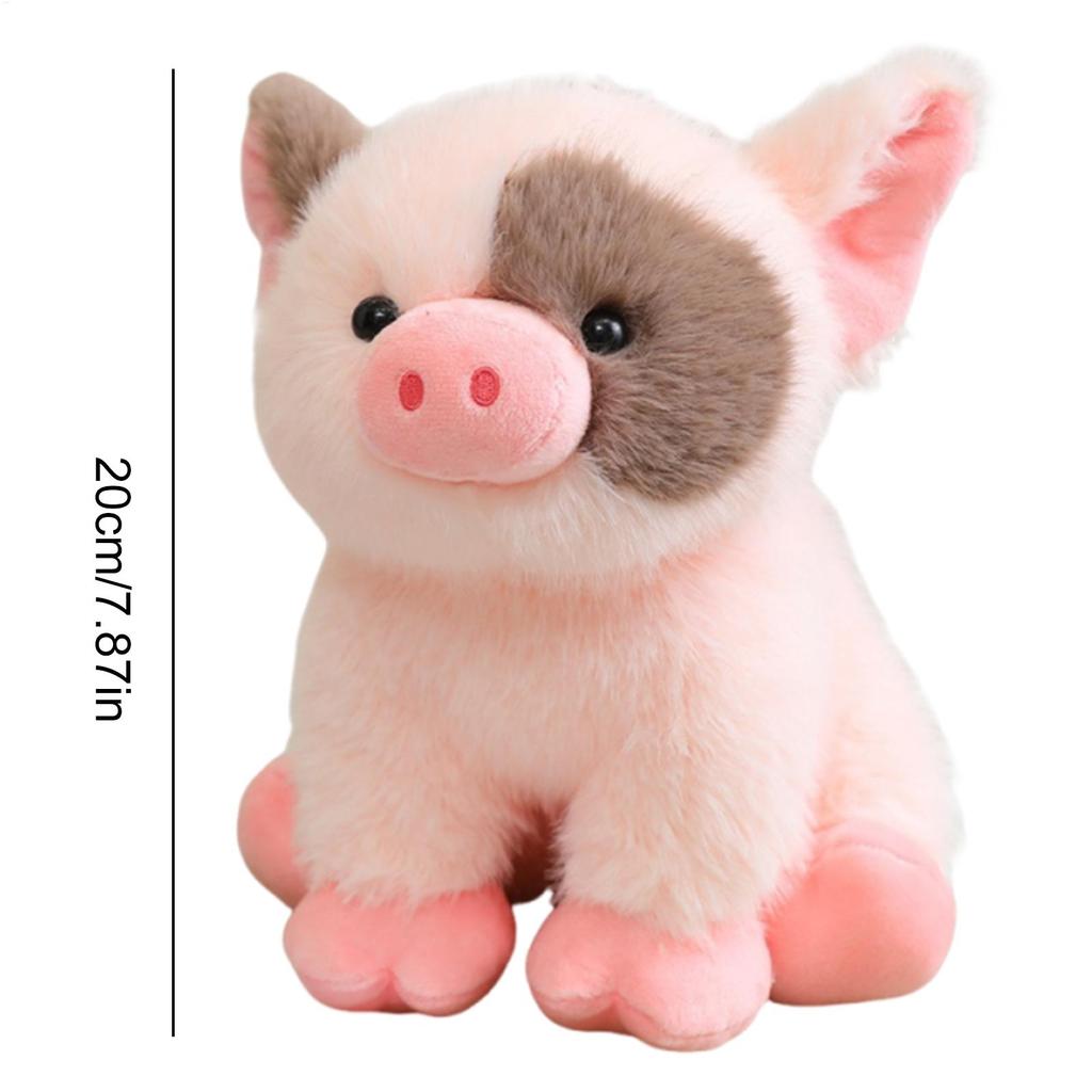 Stuffed Animals 8 Inch Cute Swine Toy Cuddly Animal Throw Pillow for Baby Girls Kids Birthday Halloween Home Bedroom Sofa Car