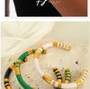 Retro Bamboo Enamel Stainless Steel Open Bangle - Women's European & American Luxury Jewelry