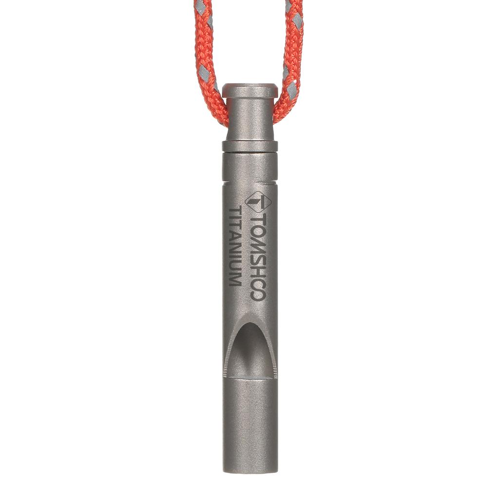 TOMSHOO Titan-Notpfeife mit Lanyard für Outdoor-Überleben, Camping, Wandern, Erkundung, Notpfeife