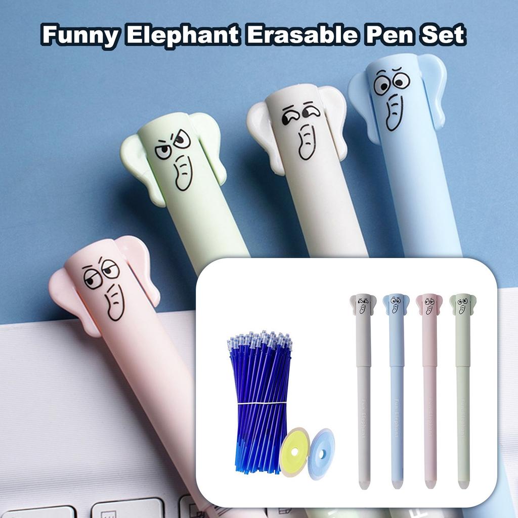 4Pcs Creative Animal Pattern Ballpoint Pens Funny Themed Copywriting Ballpoint Pens School Office Stationery Writing Supplies