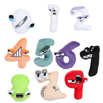 Jouets en peluche Alphabet Lore de 20cm, peluche douce, chiffres de dessin animé, poupée en peluche, illumination des enfants