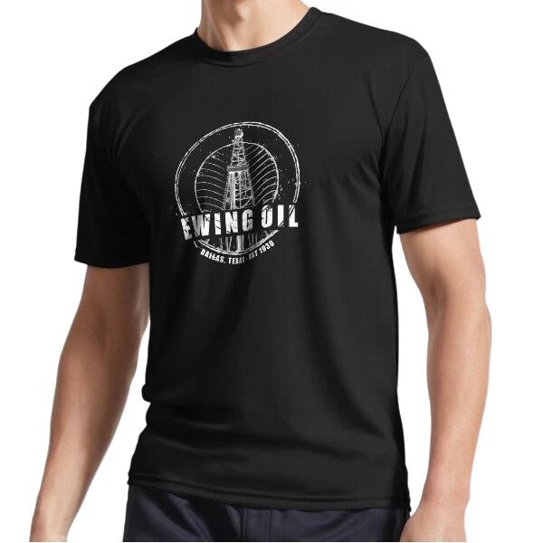 New Ewing Oil Company Classic 80 s TV Active Logo T-Shirt Funny Size S to 5XL M