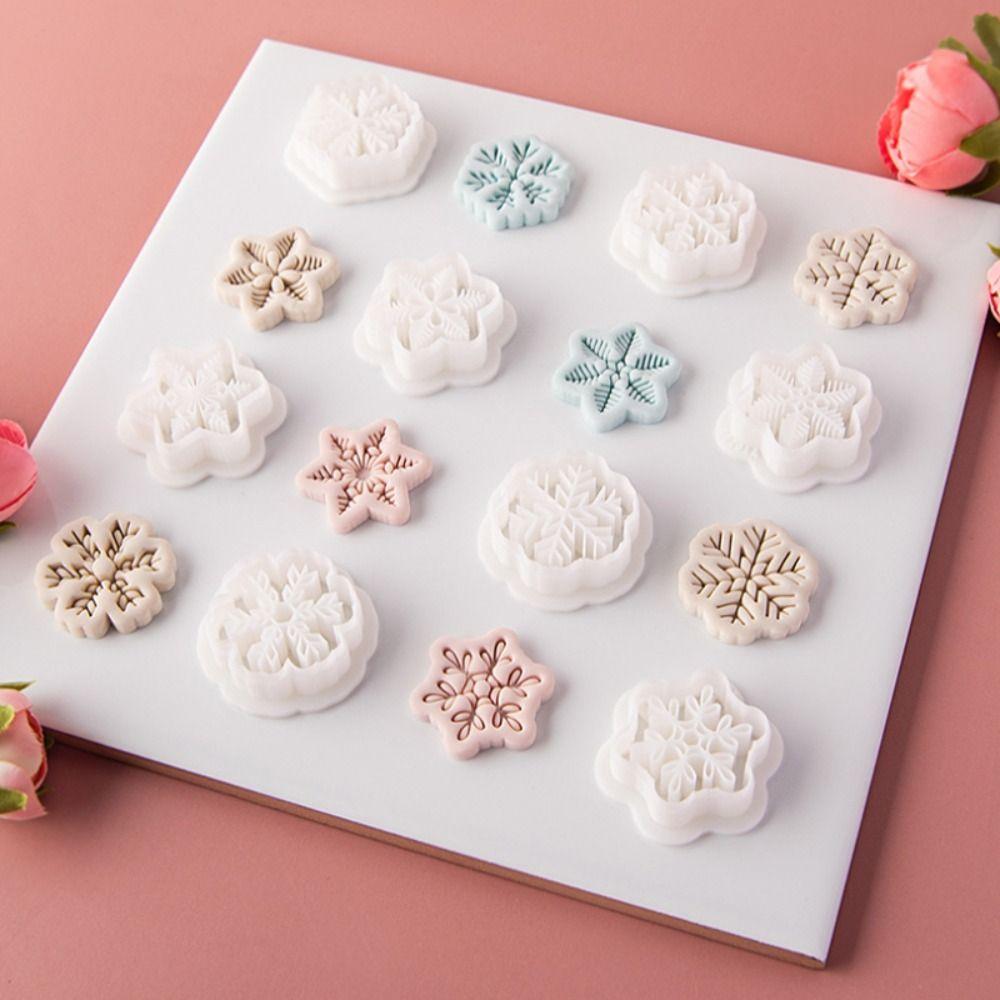 Embossed Mold Snowflake Polymer Clay Cutter Mold Handmade Cutting Die  Jewelry Making
