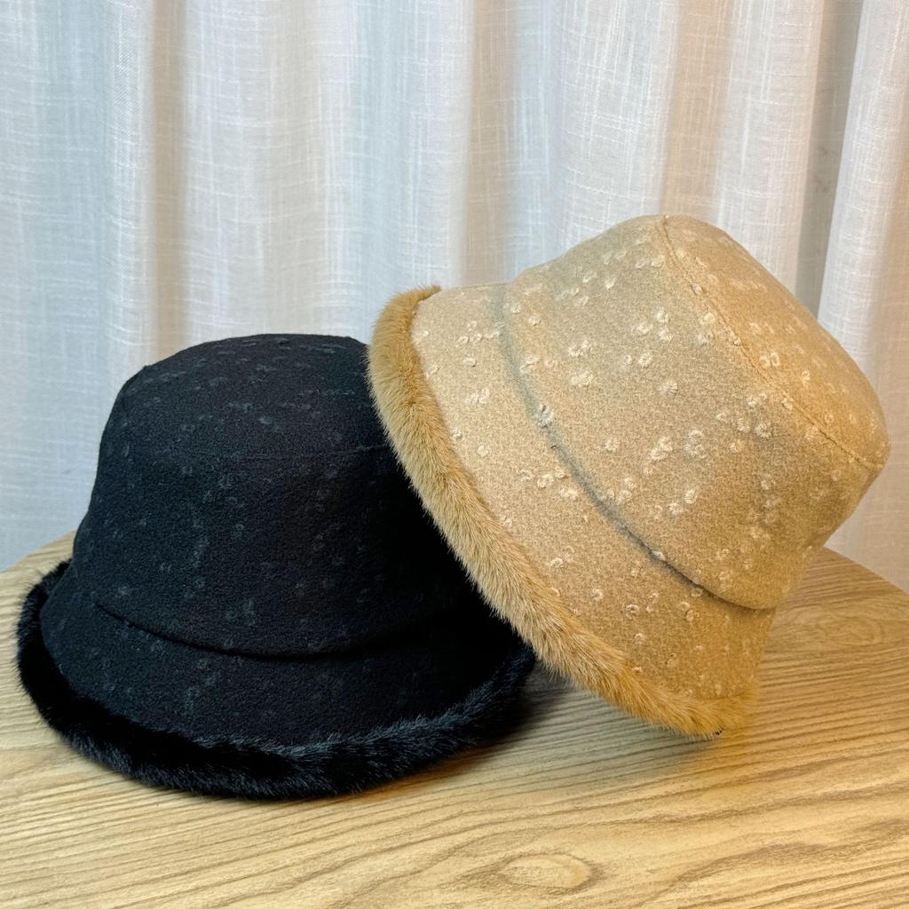Fisherman Hat Women's Autumn and Winter Thickened Velvet Warm Windproof Ear Basin Hat Large Head Circumference Bucket Hat