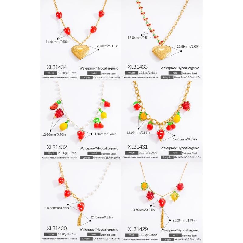 Handmade Glass Fruit Pendant Necklace Offering A Touch of Artistics and Nature Inspire Elegant for Any Outfits