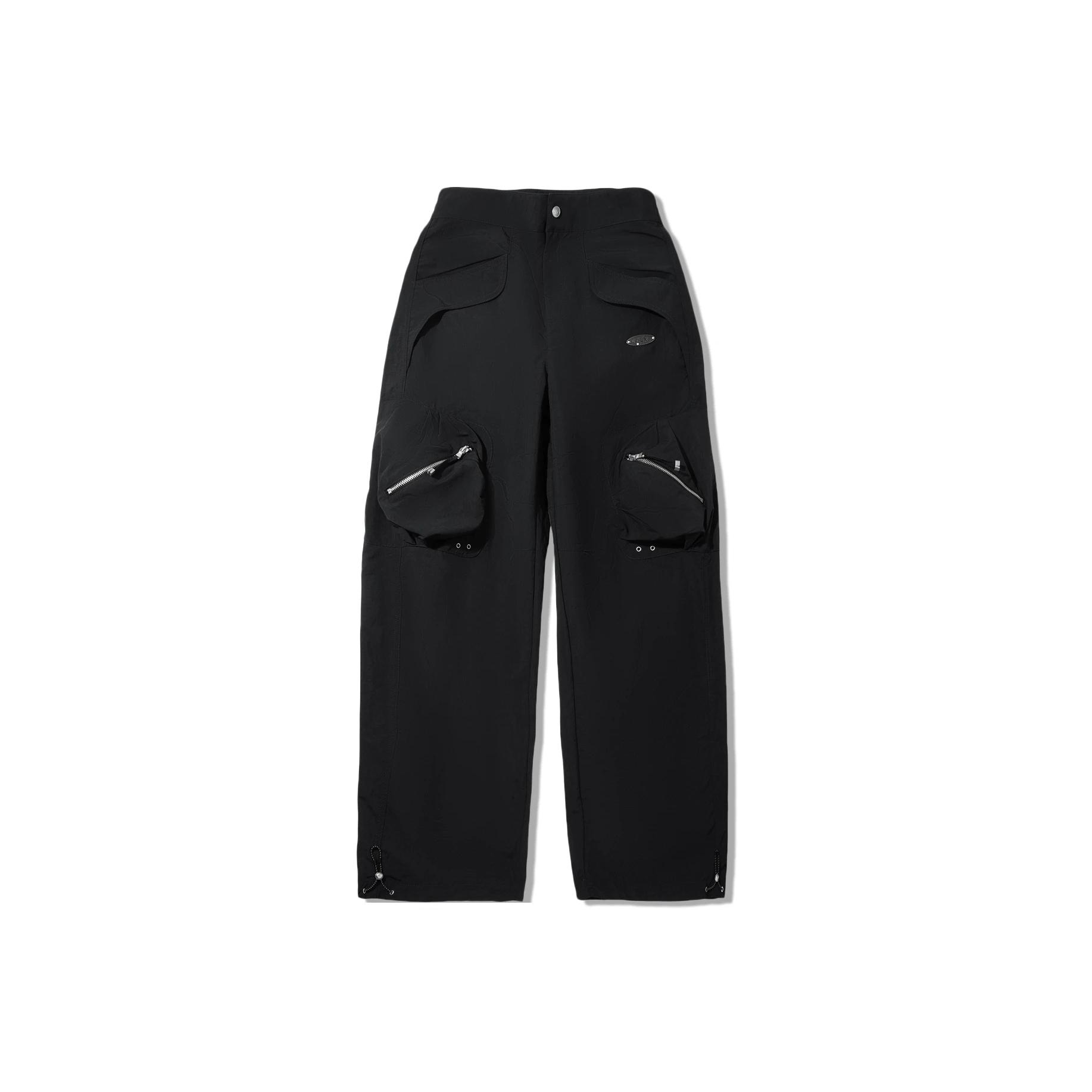 

Li Ning Модная спортивная серия Простые однотонные свободные прямые удобные повседневные брюки Женский низ AYKV836-4 XL