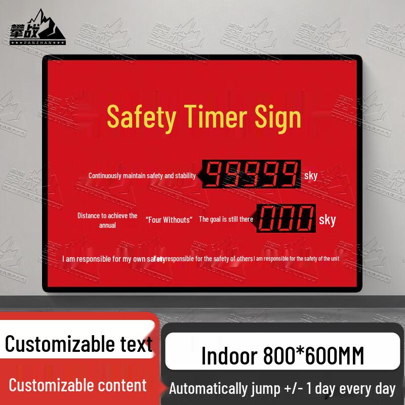 LED Safety Days Countdown Display
