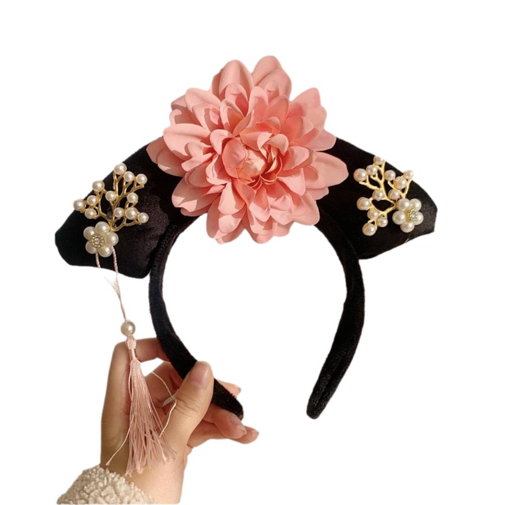 Pearl Hanfu Hair Hoop Cloth Chinese Style Headband Traditional Ancient Style Headwear  Festival