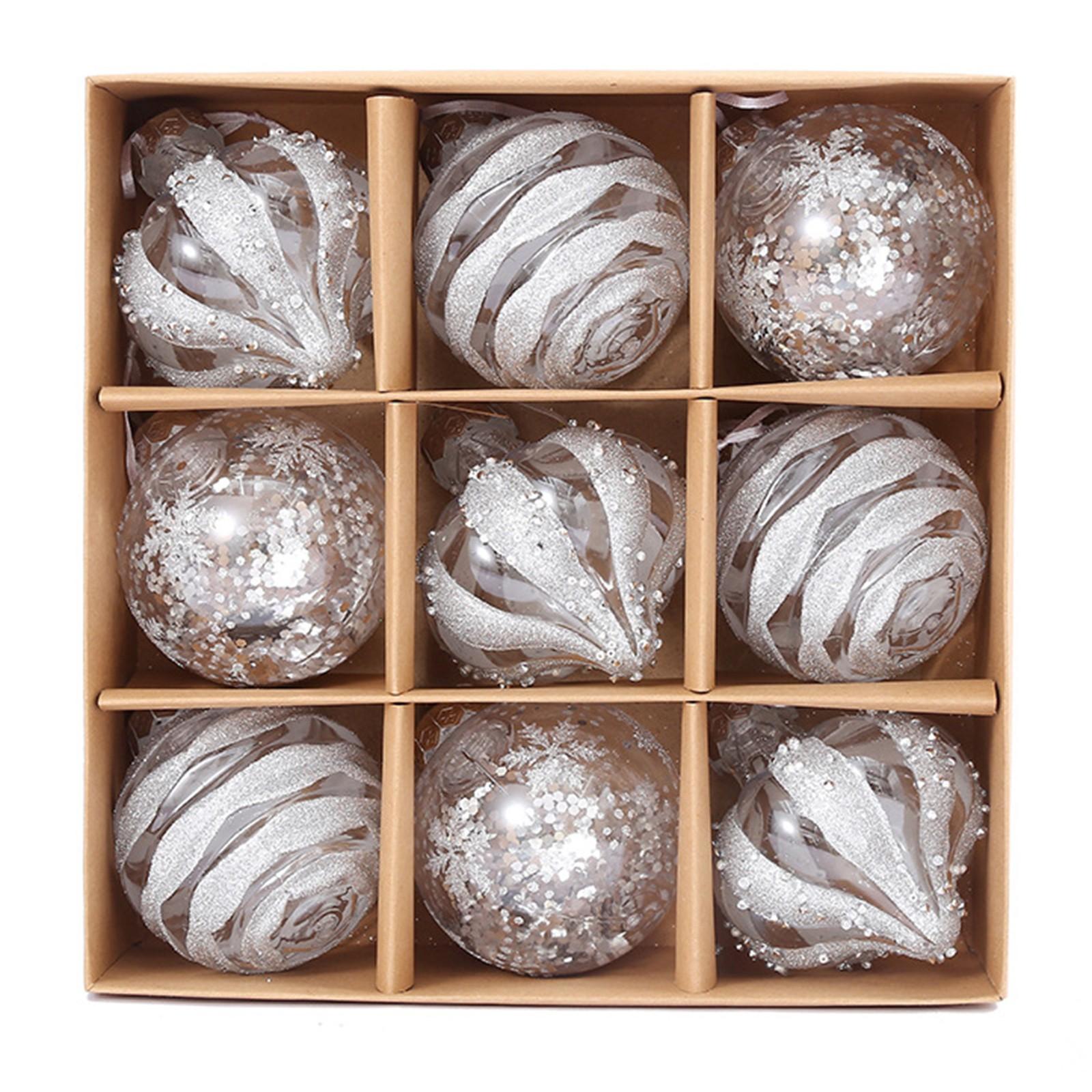 

9 шт. 8 см Рождественские шары украшения для елки для праздника, свадьбы, вечеринки белый