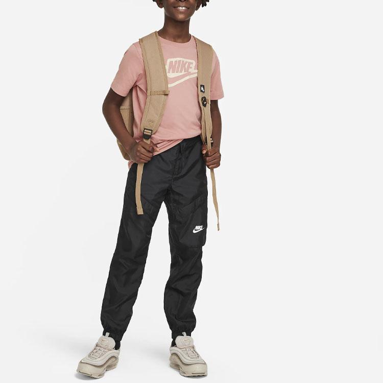 Nike Sportswear Logo Print Round Neck Short Sleeve T-Shirt Kids Tops Pink FD3189-618