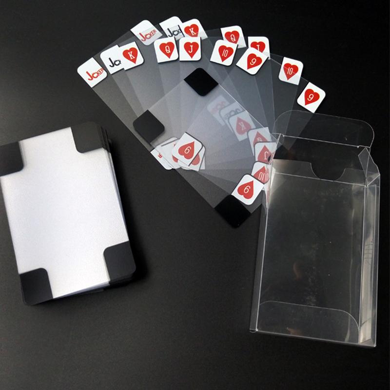 Transparent PVC Playing Cards Waterproof Wearable Plastic Crystal Poker Game