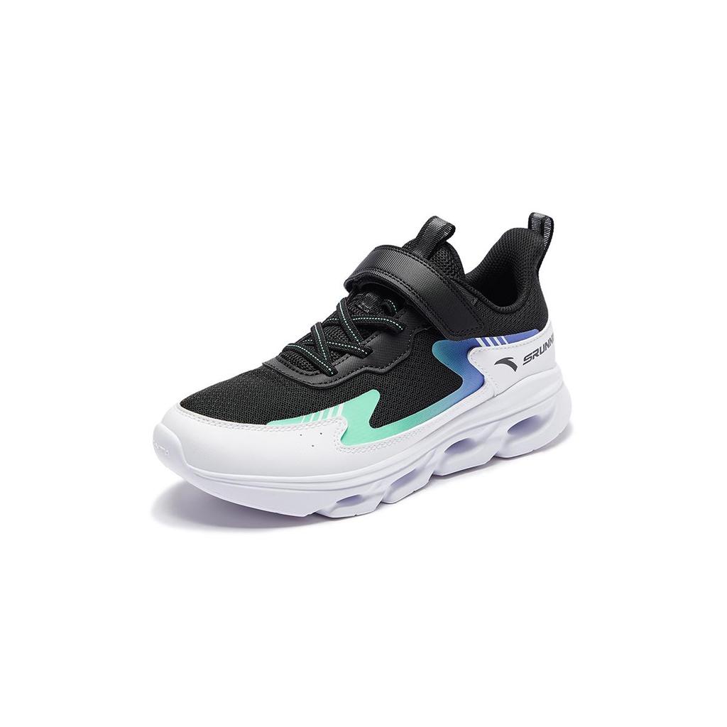 Anta Comfortable Sports Fashion Casual Durable Low-Top Running Shoes Kids Sneaker Black White 312445525U-2