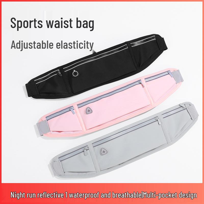 Ultra-Thin Waterproof Lycra Waist Bag with Reflective Zipper for Running