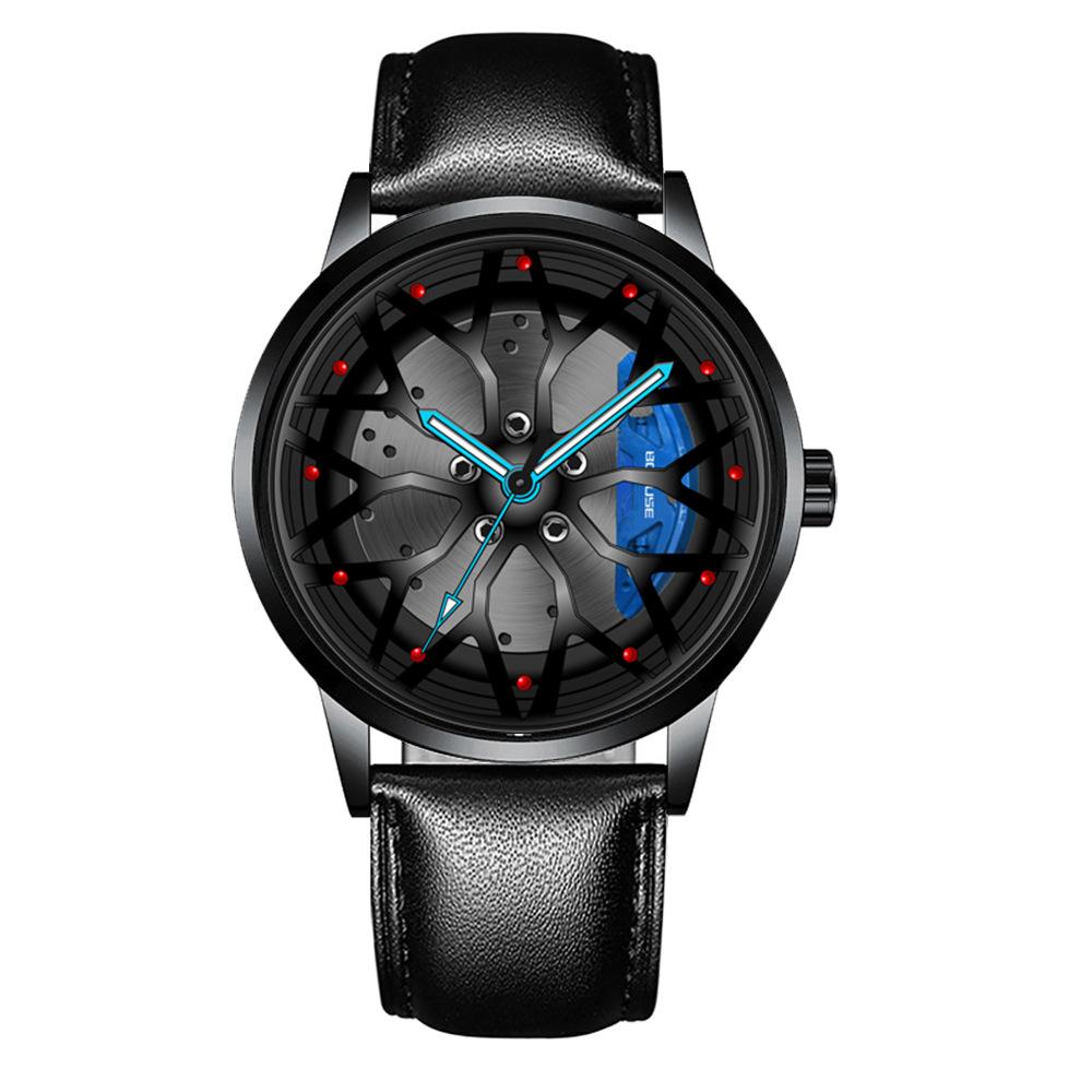 Boruse Fashion Trend Wheel Caliper Men'S Watch High-End Waterproof Luminous Electronic Student Quartz Watch