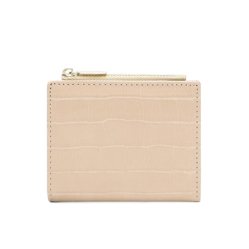 

Wallet, women s short change bag, card bag, simple and high-end sense, ultra-thin 20% off wallet, crocodile. 11*9*2 абрикосовий