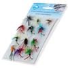 12pcs Fly Fishing Hook Imitate Bee Flies Insect Bait Artificial Lures Feather Jig for Carp Fishing