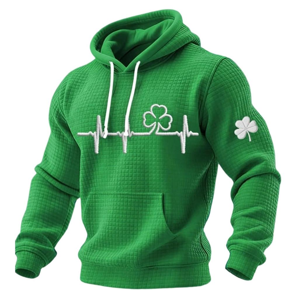 Men Irish  Casual  Graphic  Knit Pullover Casual Shirt Holiday Outfit