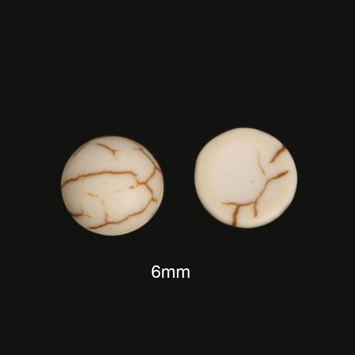 

Синтетические бирюзовые белые бусины с круглым камнем, круглые бусины для изготовления ювелирных изделий, браслет, ожерелье, ножной браслет 6mm 50pcs белый