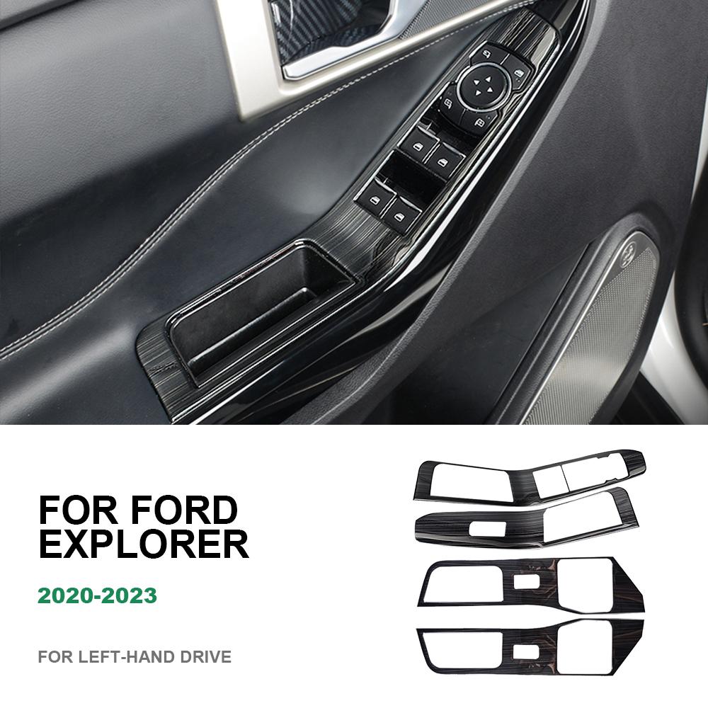 Car Door Window Glass Lift Buttons Control Switch Panel Cover For Ford Explorer     Trims Accessories