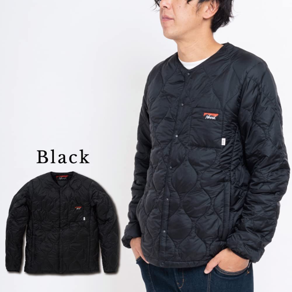 NANGA Gesteppter Daunen-Cardigan Maßanfertigung (Schwarz, Mittel)