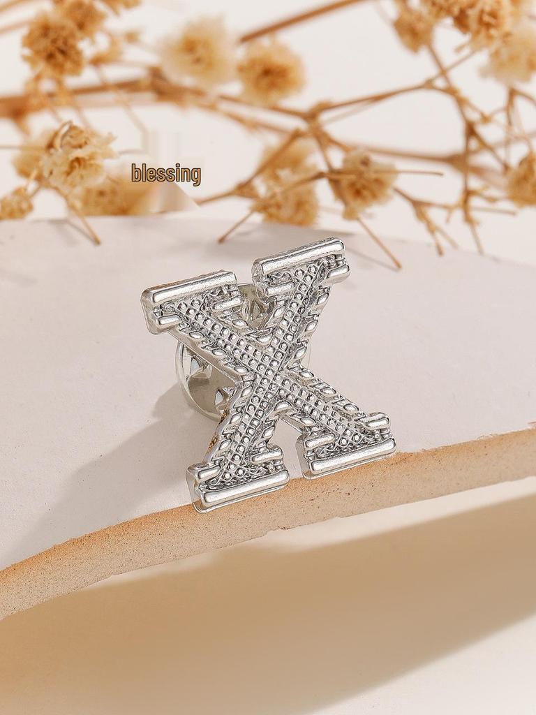 Luxury Alphabet Brooch: Elegant 26-Letter Fashion Pin to Secure Clothing in Style