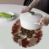 Bestickte Ahornblatt Runde Deckchen Platzsets mit Spitze Rund Herbst Tischset Tischläufer für Thanksgiving Herbst Ernte Deko