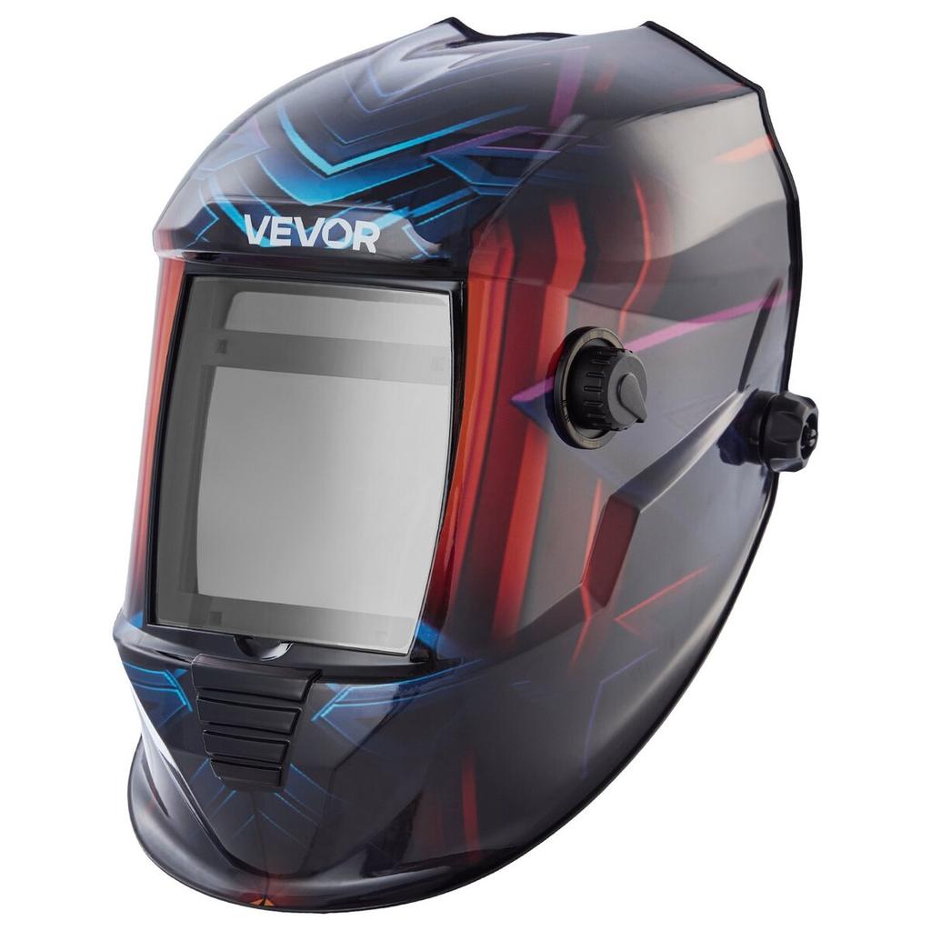Welding Helmet Auto Darkening True Color, 100 X 80 Mm Welding Hood Solar-Powered, Welder Mask with 4 Arc Sensors, Wide Shade 4/5-9/9-13 for TIG MIG