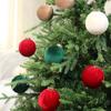 12PCS Fashion Plastic Flocked Christmas Ball 8cm Suspensable Christmas Tree Balls Multicolor Xmas Baubles Scene Supplies