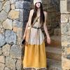 Bohemian Korean-Style Tassel Camisole Dress & Layered Lace Cover-Up Set for Women (Summer)