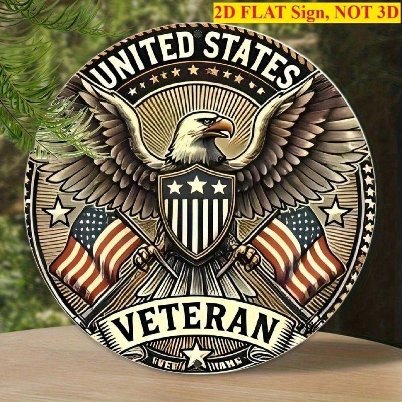 

Vintage Eagle Metal Poster Wall Art, Patriotic Decor for Bar