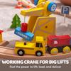 Joyfy 60 Pcs Kids Train Toys Wooden Tracks & 6 Magnetic Trains Expandable Train Set for Toddlers Birthday Christmas Gifts