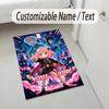 Personalized Crystal Velvet Carpet,Spy × Family Custom Printed Name, Plush Area Rug For Home Indoor Decor